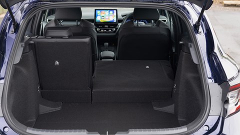 Toyota Corolla - 2023 facelift review, boot space showing split-fold rear seat