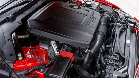 The engine room of the Jaguar XE range: downsizing aplenty, but no hybrids... yet