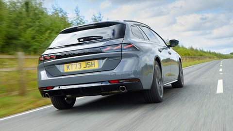 Peugeot 508 SW review - front, grey, driving