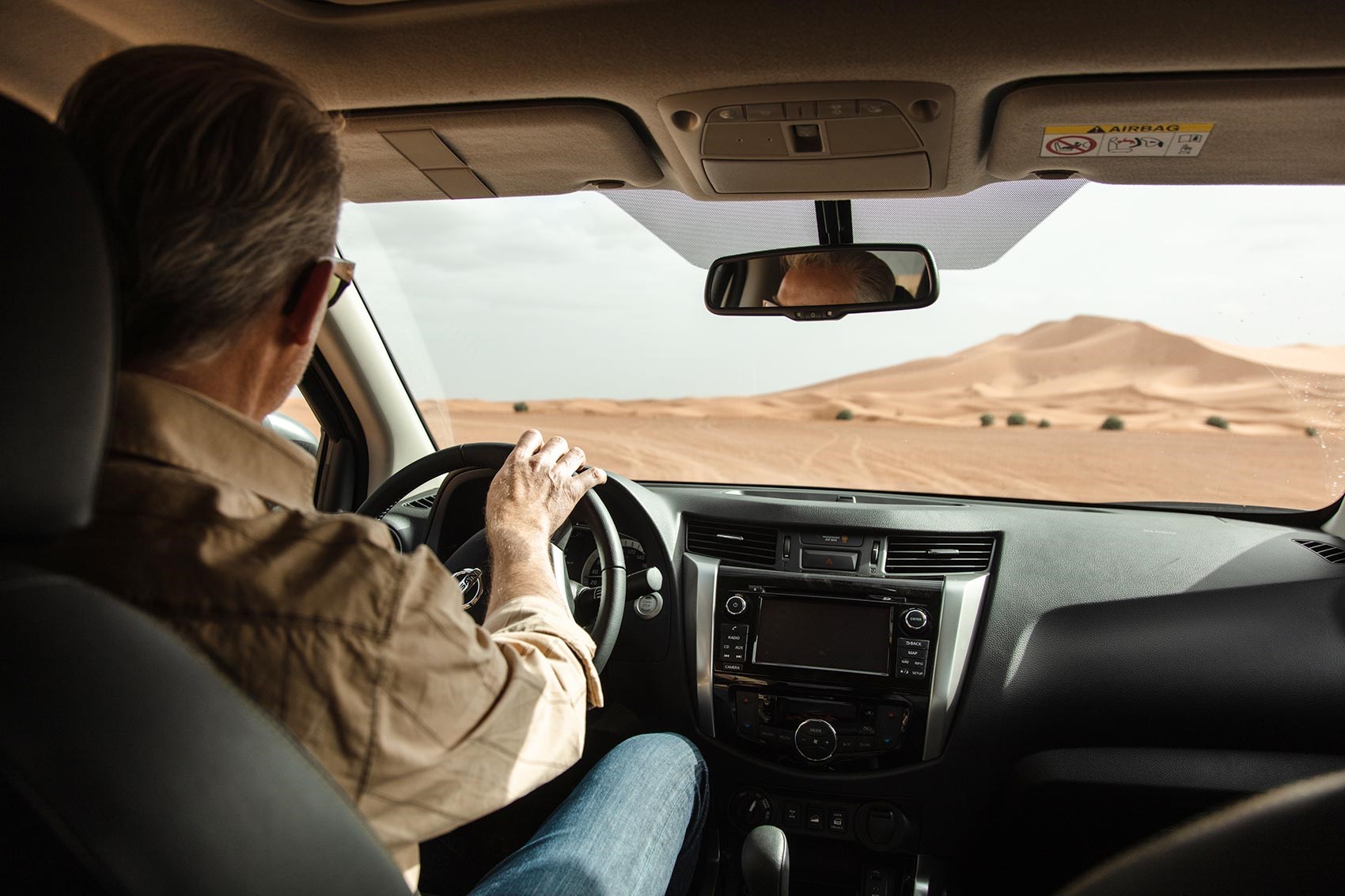 Ben Whitworth driving Nissan Navara in Moroccan desert