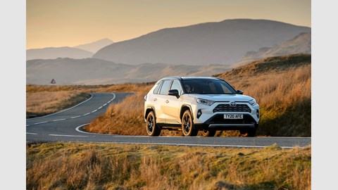 2019 Toyota RAV4 SUV hybrid driving