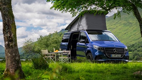Mercedes-Benz V-Class Marco Polo, set up for camping