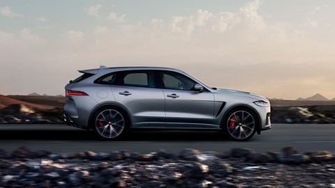 Not too OTT, but enough ornamentation that you'll recognise the £75k Jaguar F-Pace SVR