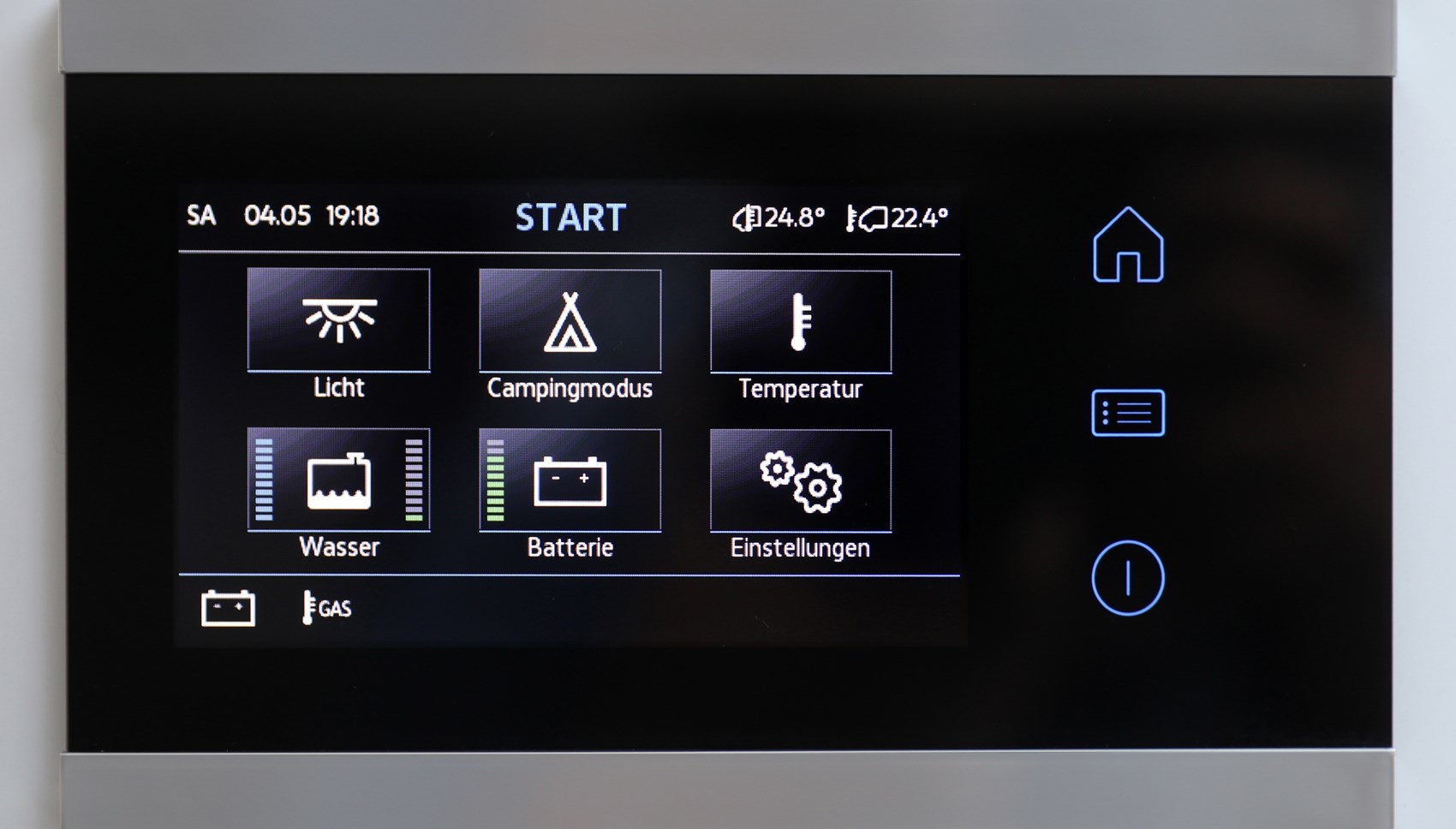 VW Grand California touch panel