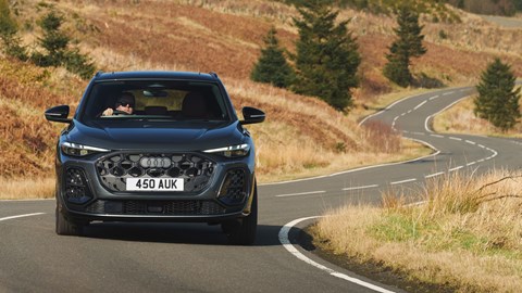 Audi SQ5 review - front, grey, cornering