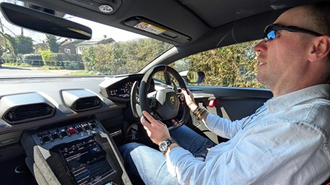 Graham King driving Lamborghini Huracan Sterrato