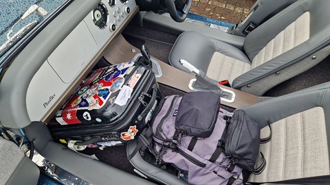 Morgan Plus Six review - "luggage space", exclusive Bauer image