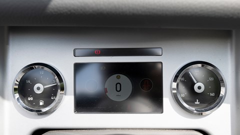 Morgan Plus Six review - digital driver's display, exclusive Bauer image