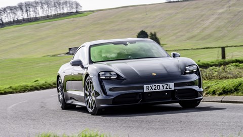 2021 Porsche Taycan front cornering