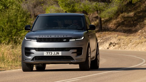 Range Rover Sport review - front view, driving, silver