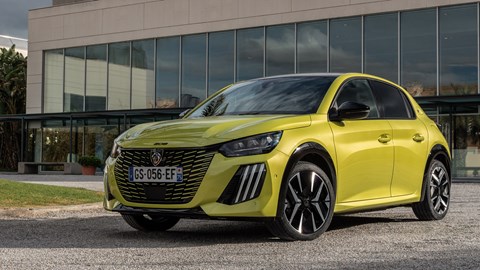 Peugeot E-208 review - front, yellow