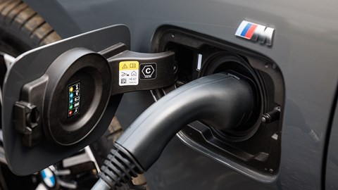 BMW 330e (2024) review: charging port, grey paint