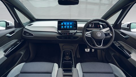 VW ID3 review - interior, front, dark theme