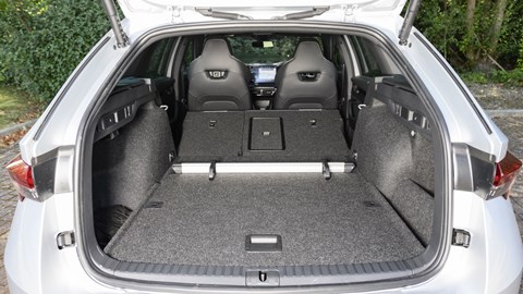 Skoda Octavia facelift review - boot, rear seats folded
