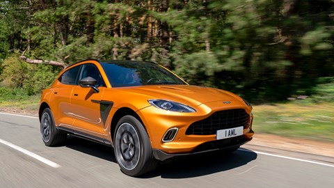 With a 3982cc 32v twin-turbo V8 and 542bhp, the Aston DBX is not slow