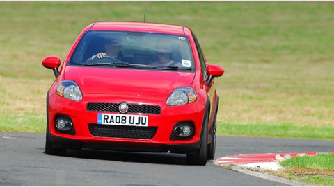 Fiat Grande Punto Abarth Esseesse: CAR drove it up the hillclimb at Harewood in West Yorkshire (pictured)