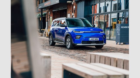 2020 Kia Soul EV front three quarter static