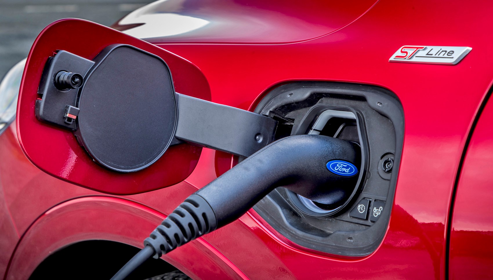 Lucid Red 2020 Ford Kuga ST-Line First Edition PHEV charging port