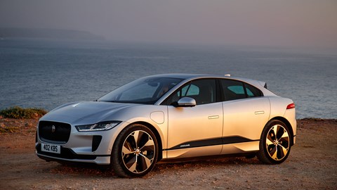 Jaguar i-Pace review - silver, front side