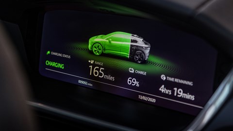 Jaguar i-Pace review - charging screen