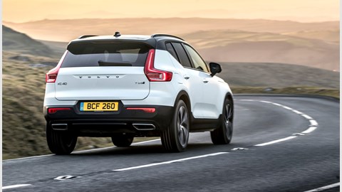 Volvo XC40 PHEV rear three quarter cornering