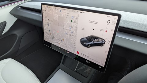 Tesla Model 3 (2025) review infotainment screen