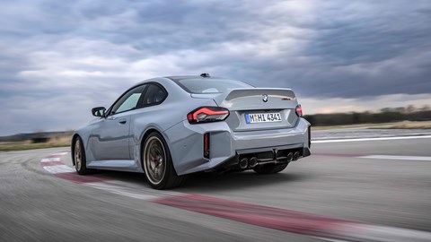 BMW M2 CS rear three-quarter