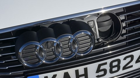 Audi A3 Sportback e-Tron review - charging port under Audi badge