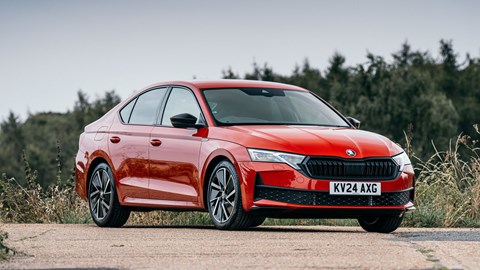 Skoda Octavia Hatch review - facelift, front, red, Sportline