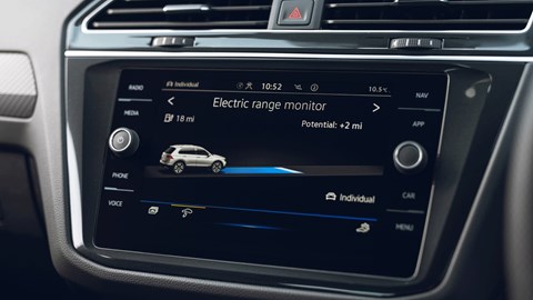 VW Tiguan eHybrid digital display
