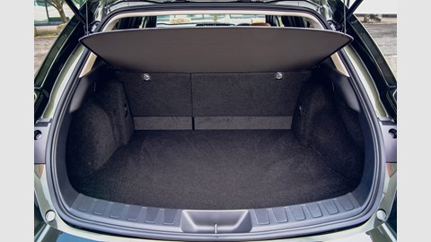 Lexus UX 300e boot: the electric one's loadbay is bigger, at 