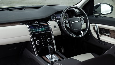 Land Rover Discovery Sport P300e dashboard from passenger side