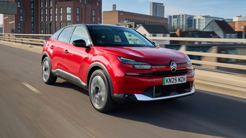 Citroen e-C4 (2025) front driving