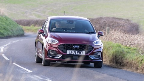 Ford Fiesta facelift front three quarter action