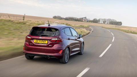 Ford Fiesta facelift rear three quarter beauty shot