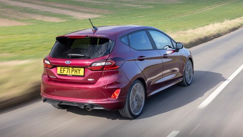 Ford Fiesta facelift rear three quarter action
