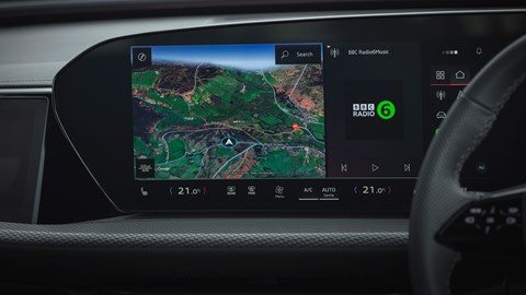Audi Q5 Sportback review - infotainment touchscreen; short cuts at the side are handy