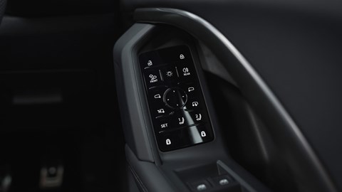 Audi Q5 Sportback review - haptic touch panel on the door; looks a bit cheap, feels it, too