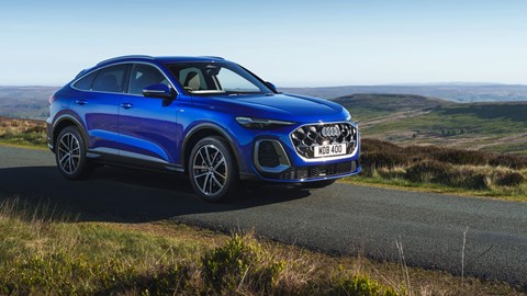 Audi Q5 Sportback review - front, blue