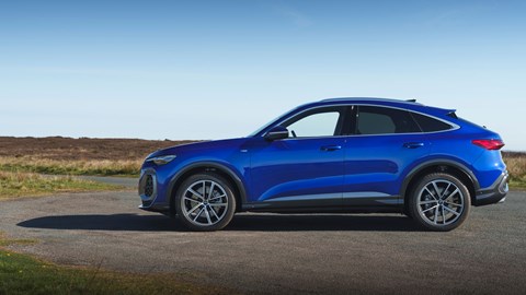 Audi Q5 Sportback review - side, blue
