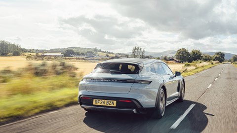 Taycan Cross Turismo - rear dynamic shot