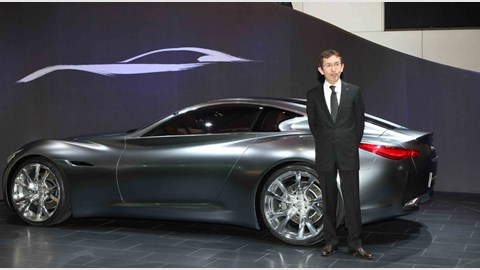 Shiro Nakamura, unveiling the Infiniti Essence at Geneva 2009