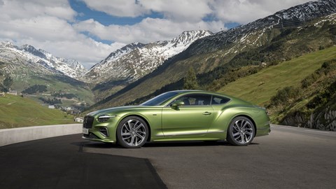 Bentley Continental GT Speed plug-in hybrid - side, green