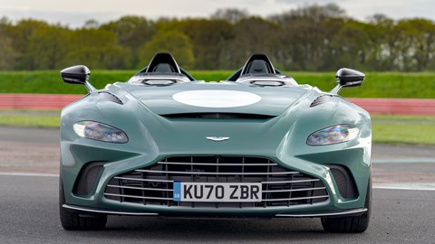 Who forgot to fit the windscreen? The V12 Speedster goes topless