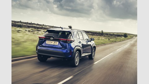 Yaris Cross on the road