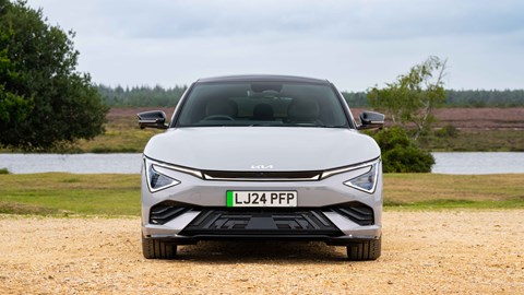 Kia EV6 facelift review: front static, grey paint