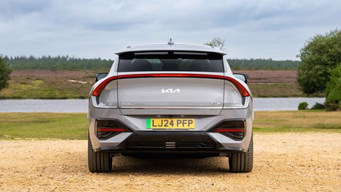 Kia EV6 facelift review: rear static, grey paint