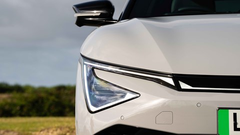 Kia EV6 facelift review: LED headlight detail, grey paint