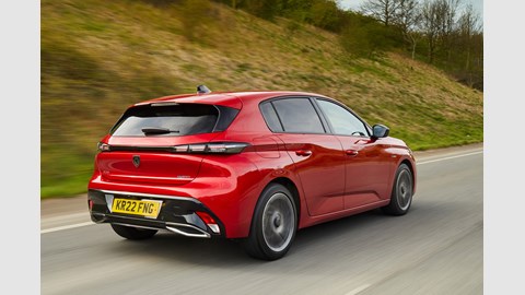 Peugeot 308 hatchback PHEV rear action