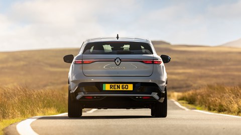 Renault Megane E-Tech Electric rear driving away